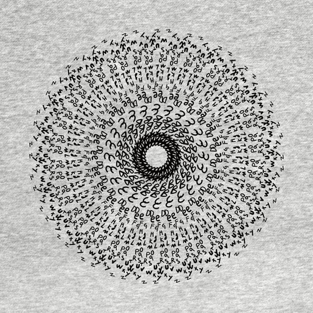 mandala dotted alphabets art shirt by TATOH